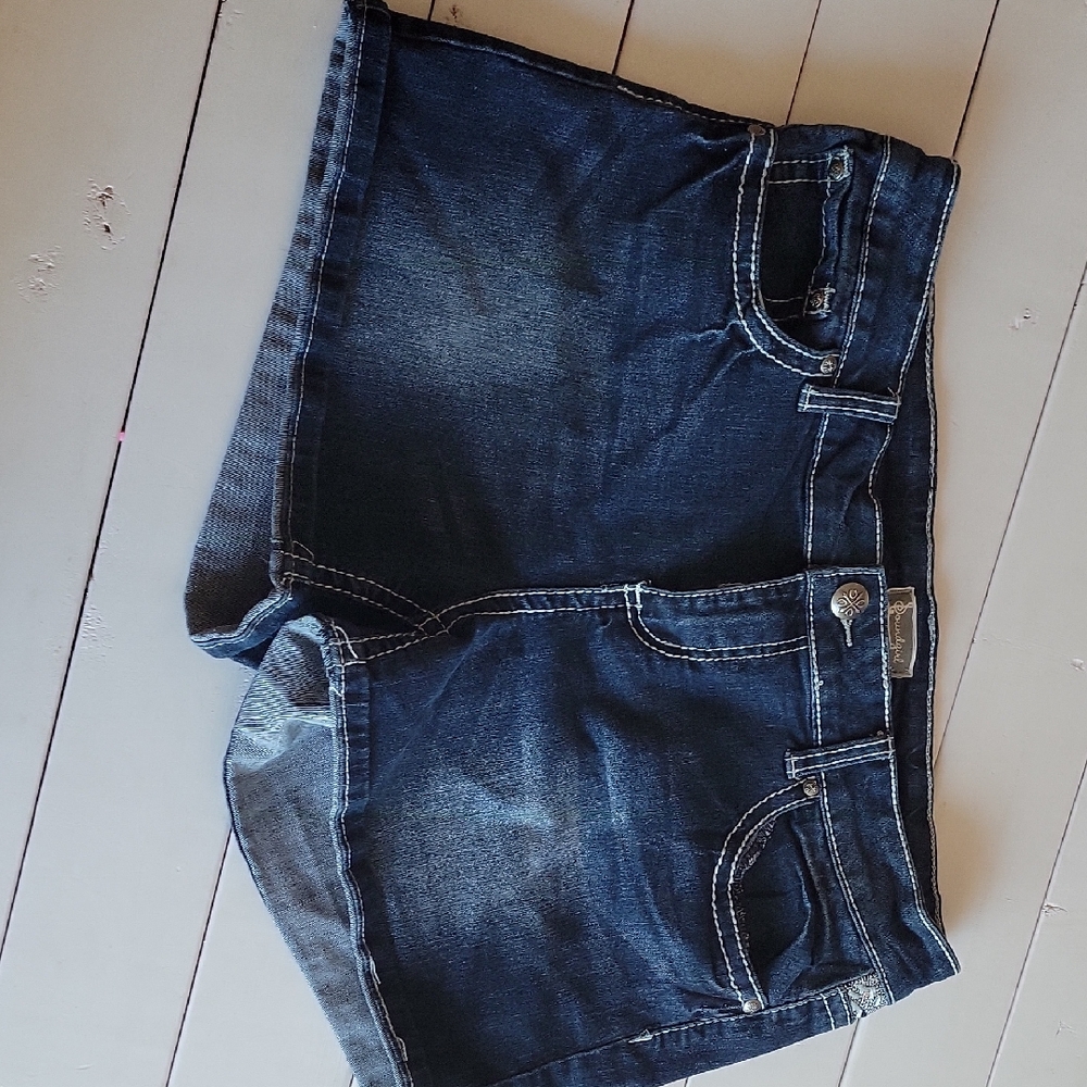 Soundgirl Navy Denim Shorts